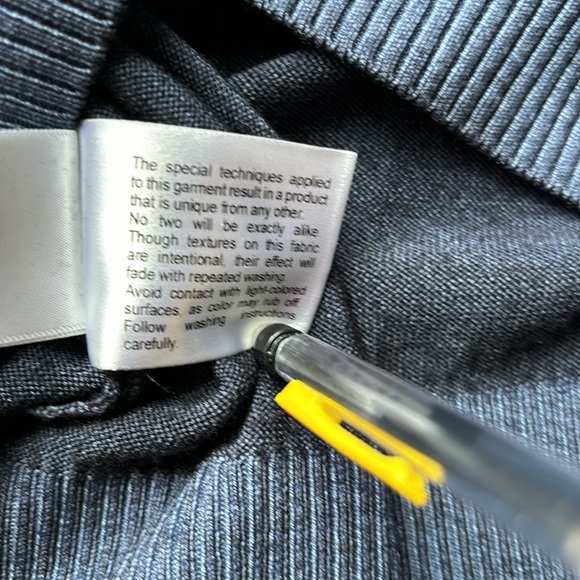 Stenströms blue with lighter blue trim vee neck sweater. - Picture 7 of 7